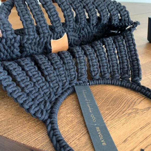 - NEW House of Harlow 1960 x REVOLVE Ariadne Bag Black AX3 - Picture 6 of 7